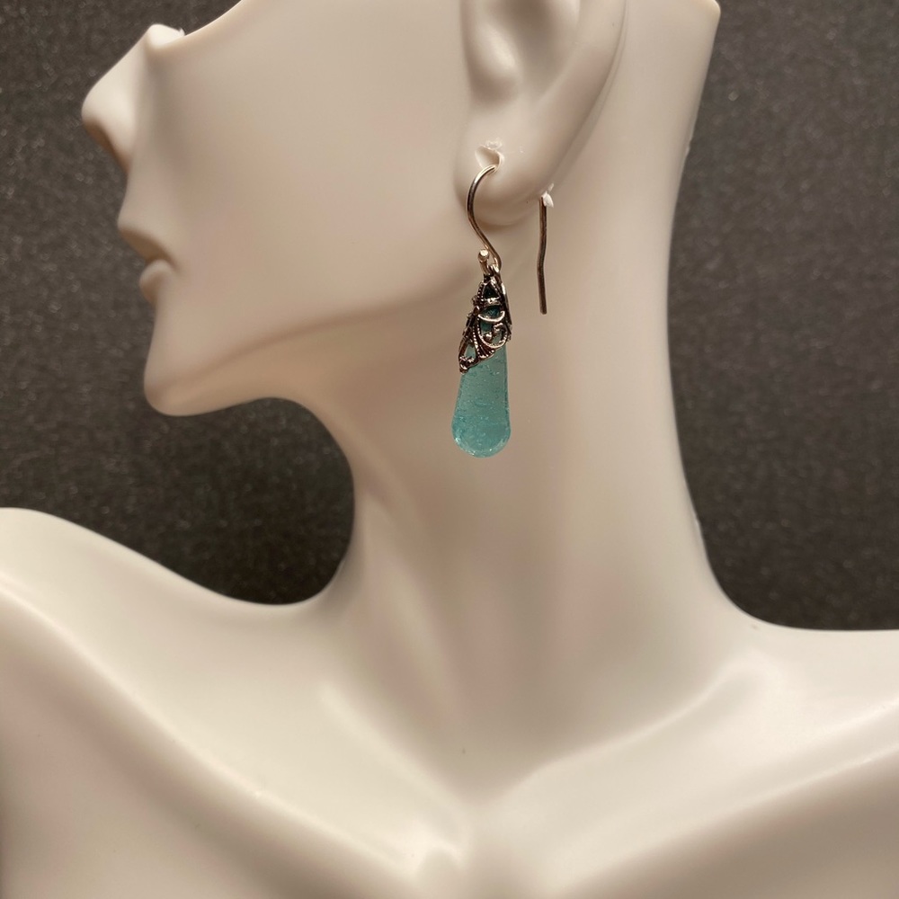 Roman Glass Drop Earrings